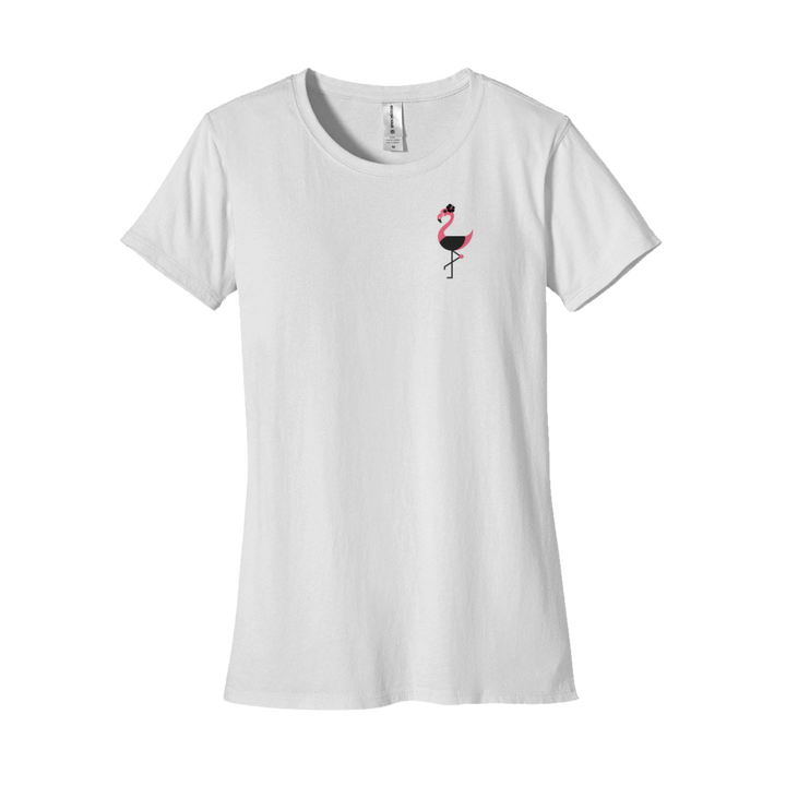 Flamingo with Flower - Embroidery