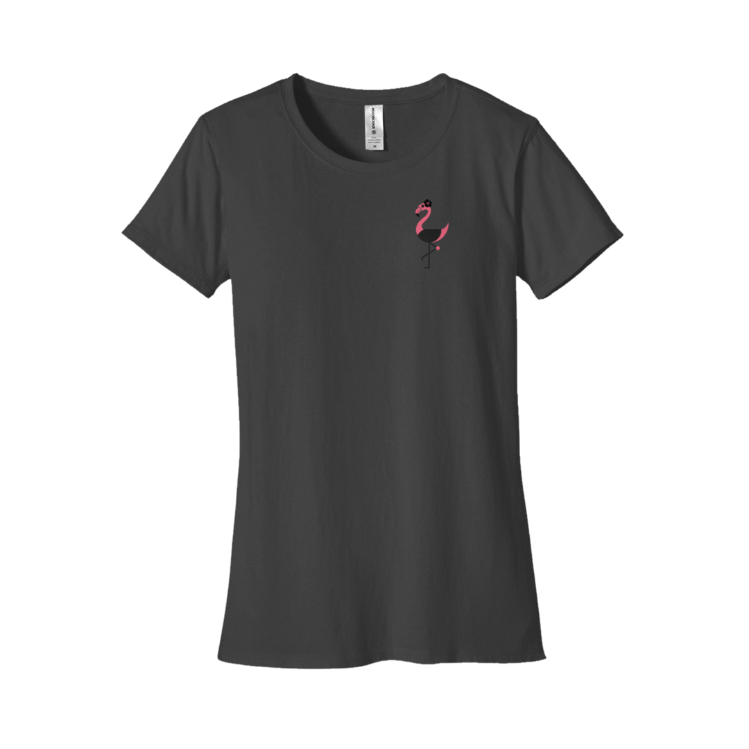 Flamingo with Flower - Embroidery