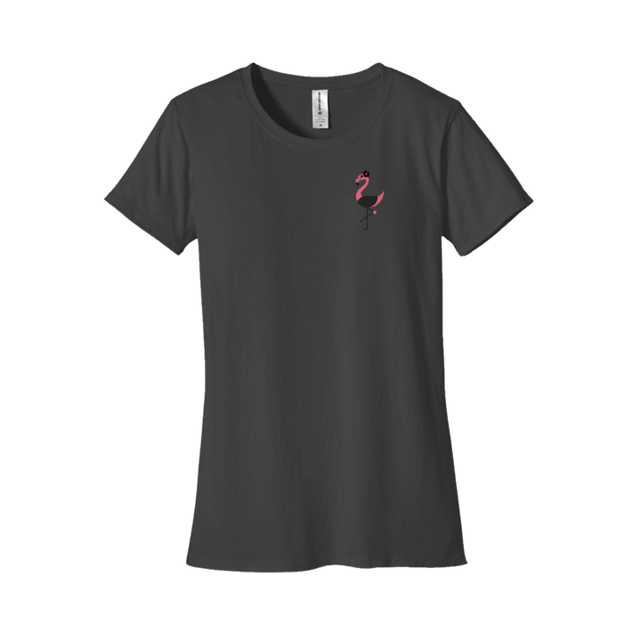 Flamingo with Flower - Embroidery