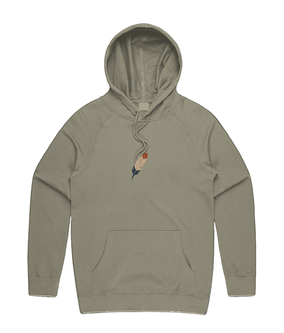 Green hoodie with a small design